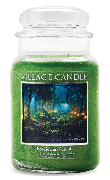 Forbidden Forest Duftkerze im Glas (groß) Village Candle - Fantasy Edition - 2-Docht Kerze