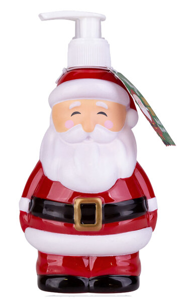 Seifenspender Weihnachtsmann Santa - Flüssigseife im Pumpspender, Seife Winter Nikolaus, Handseife Weihnachten, Wichtelgeschenk